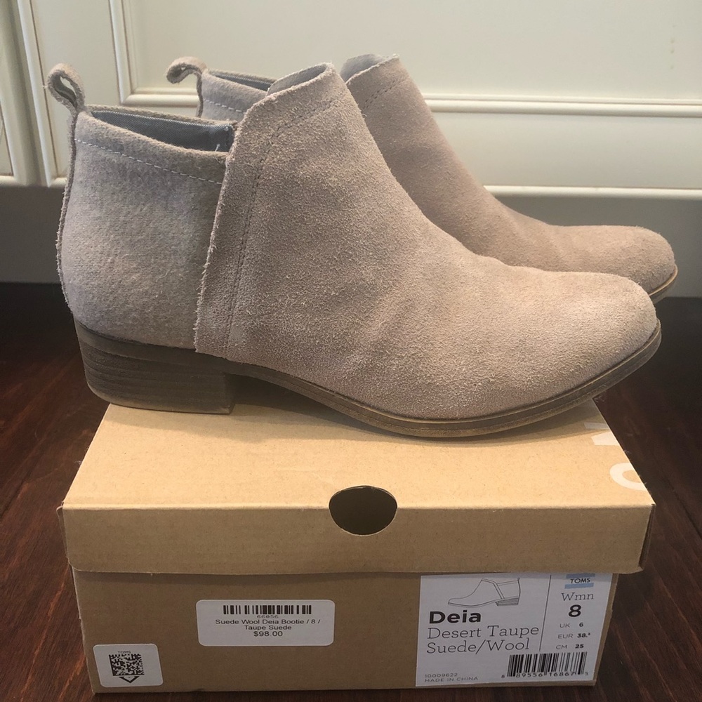 TOMS Deia Booties, Desert Taupe